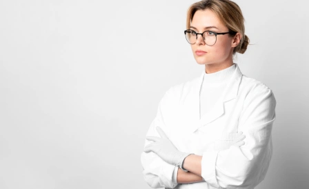 фото девушки доктора в белом халате