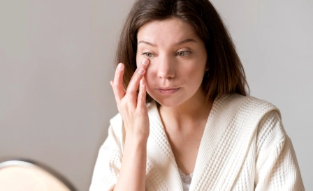 фото женщины с утренним отеком лица